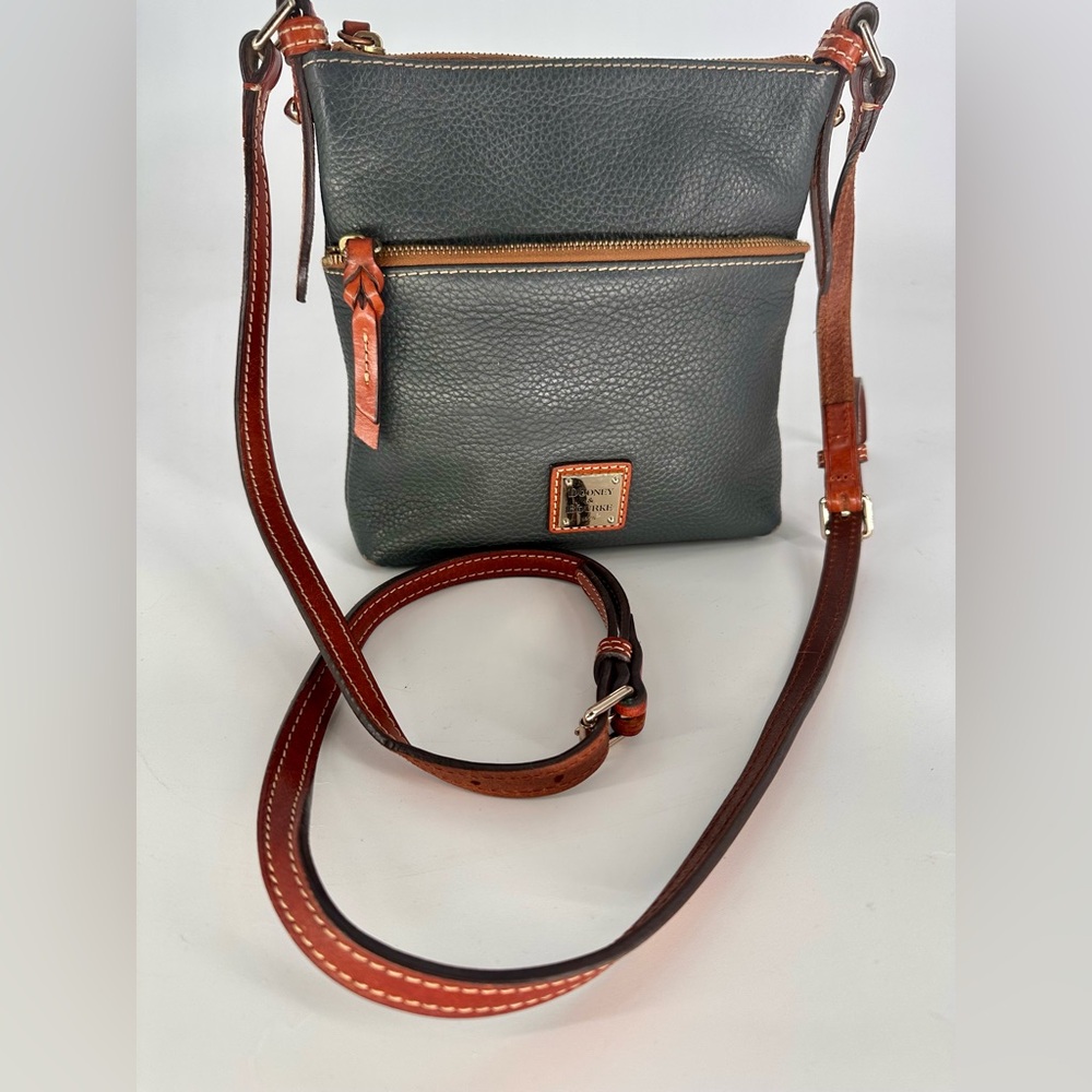 Dooney & Bourke Navy Leather Crossbody Bag - Picture 2 of 15